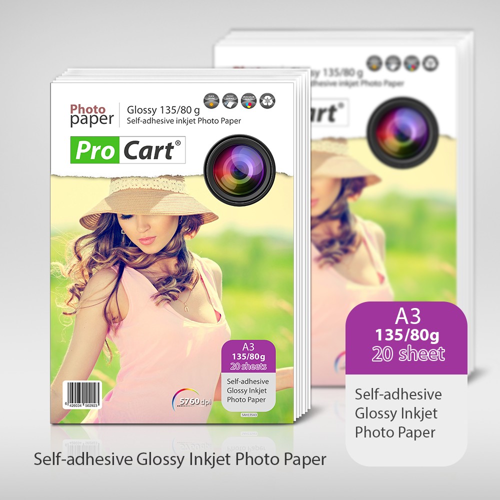 Hartie FOTO Glossy autoadeziva format A3 135/80g - imagine 3